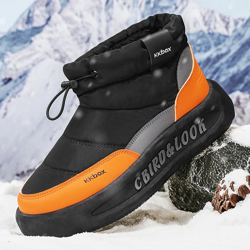 Men's Winter Velvet Ankle Boots, Warm Stylish Winter Shoes