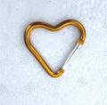 1 Pcs Heart-shaped Aluminum Carabiner Key Chain Clip Outdoor Keyring Hook Water Bottle Hanging Buckle Travel Kit Accessories