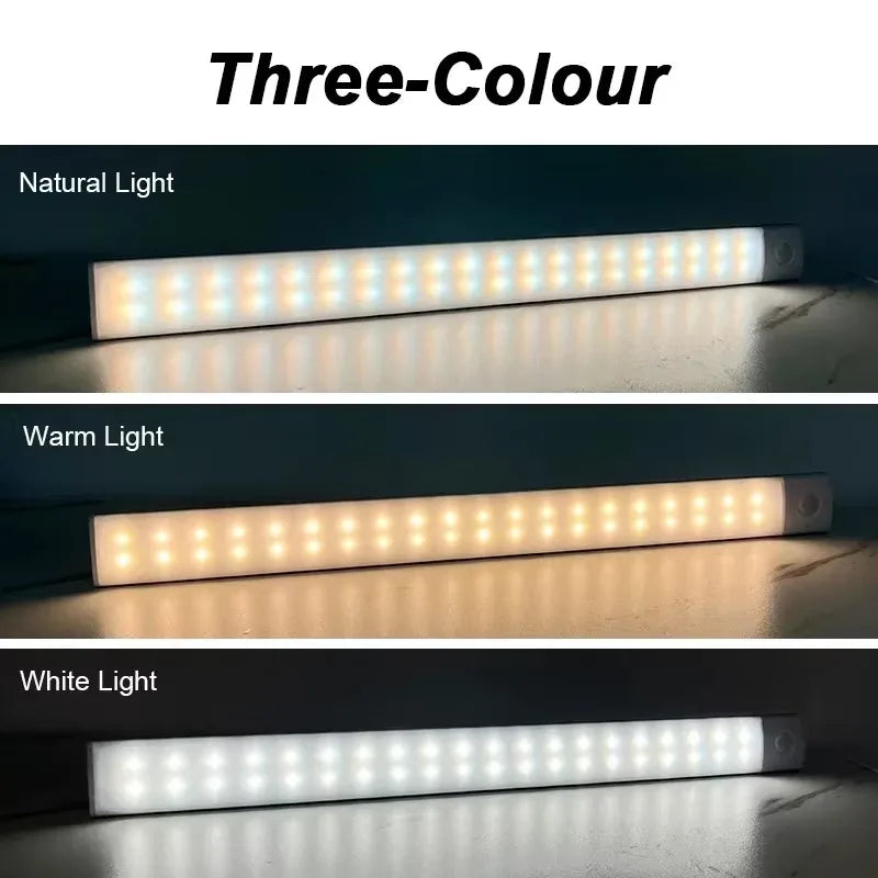 Night light LED Cabinet Light USB Rechargeable Motion Sensor Light Suitable For Kitchen Wardrobe Cabinet Lighting 30cm/40cm/50cm