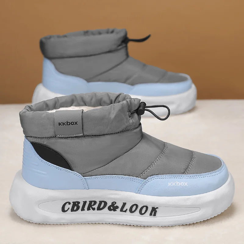 Men's Winter Velvet Ankle Boots, Warm Stylish Winter Shoes