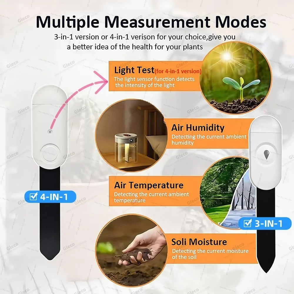 Zigbee Soil Moisture Tester Meter Tuya Smart Life Hygrometer Temperature Soil Fertility Sensor For Z2M Automation Irrigation