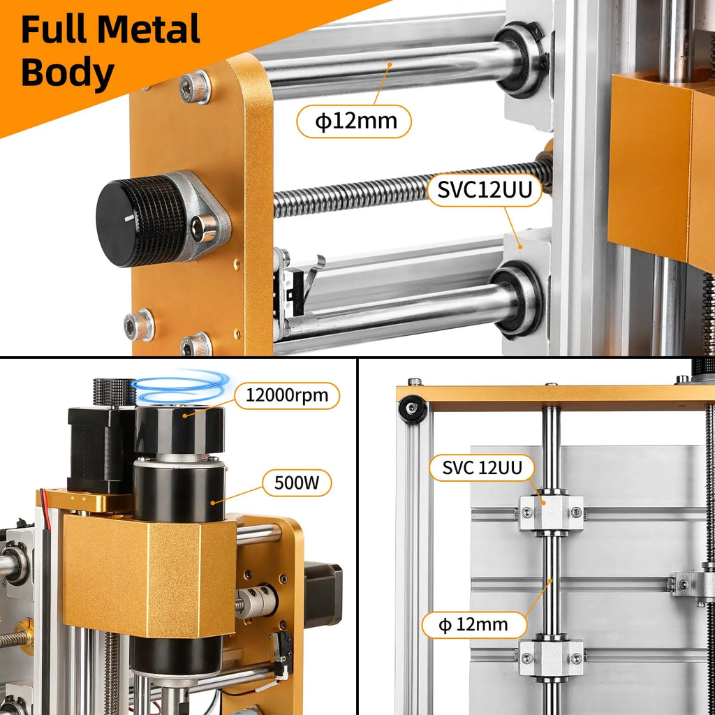 3018Pro Max CNC Router Machine – 500W All-Aluminum DIY Milling Engraver