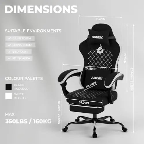 （Local US Inventory）Gaming Chair with Massage,Ergonomic PC Gaming Chair Computer Chairs with Footrest Comfortable rest and Lumba