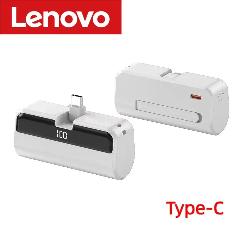Lenovo 500000mAh Mini Capsule Power Bank High Capacity Fast Charge Powerbank Portable External Battery for iPhone Huawei Samsung