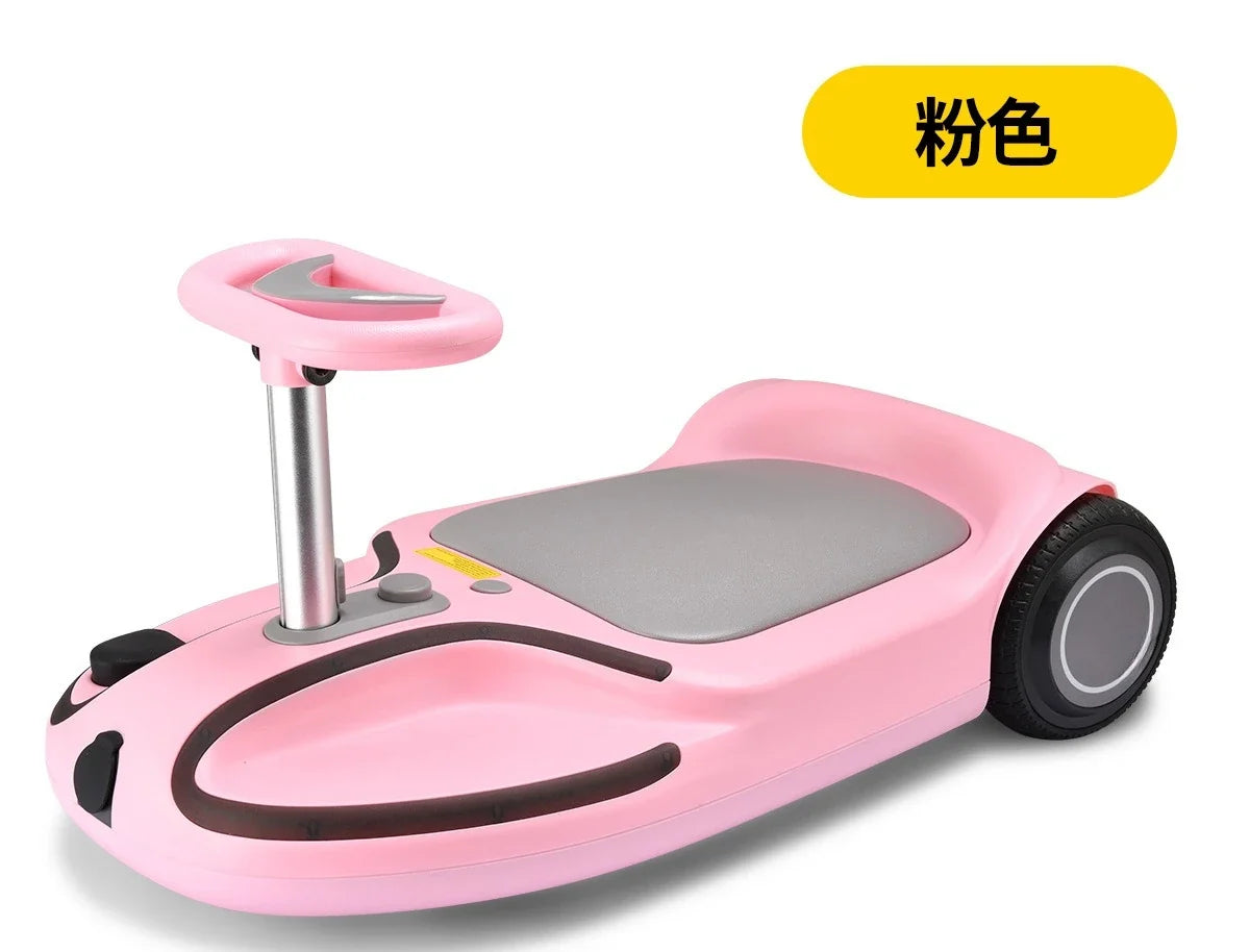 Portable Rechargeable Electric Hover Kart, Anti‑Rollover Ride‑On Scooter for Kids & Adults Outdoor Entertainment