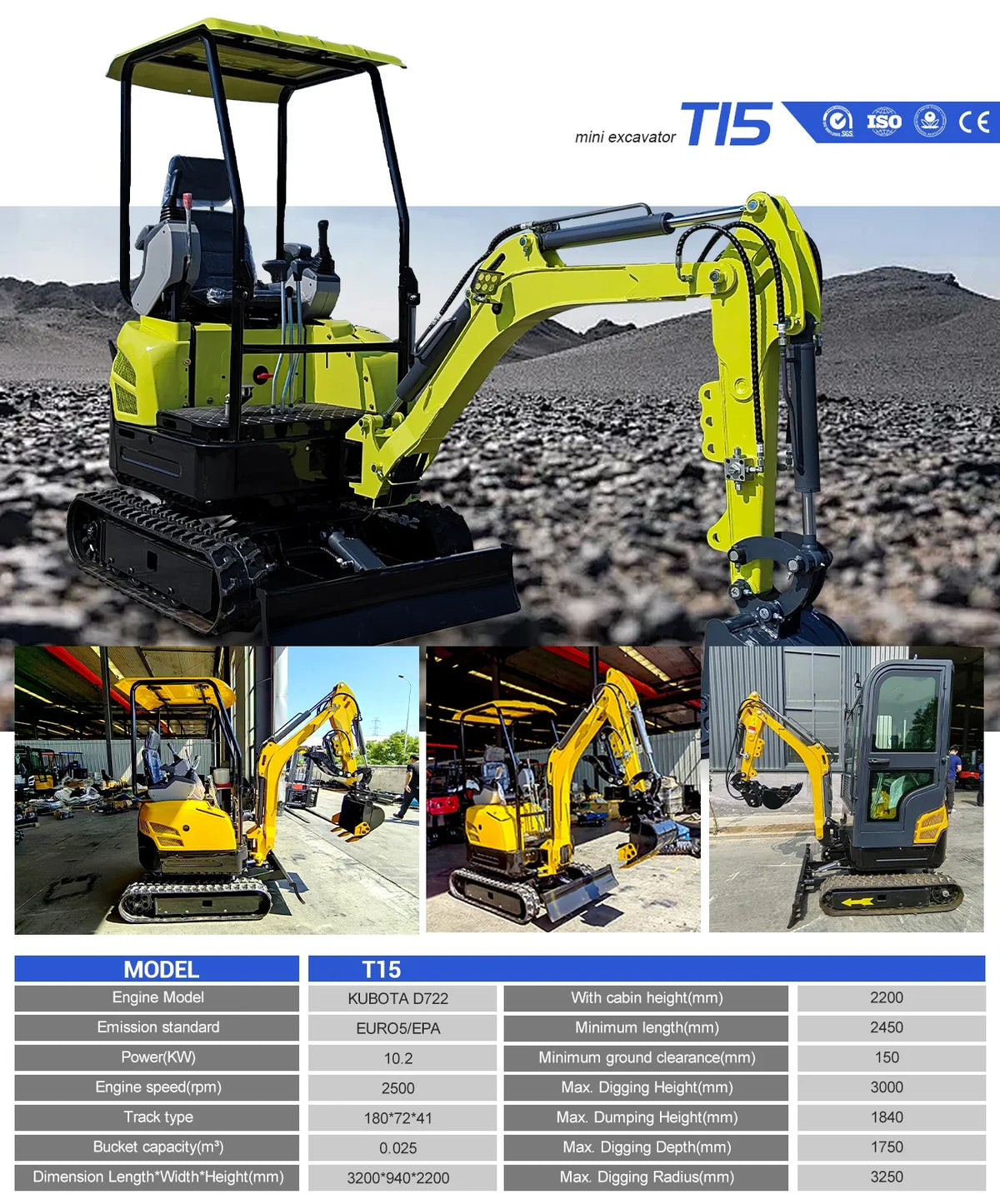 1.8 Ton Mini Excavator – Kubota Diesel Crawler Digger with Hydraulic Pilot Controls