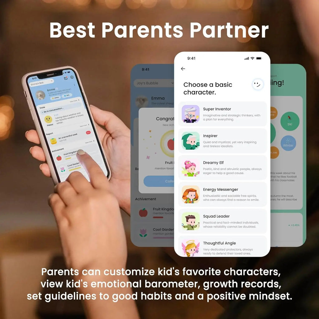 BubblePal Blue- AI Interactive Toy, Advanced Endless Talking Toy,Long-Term Interactions Memory Function Friend Mentor,Kid's Gift