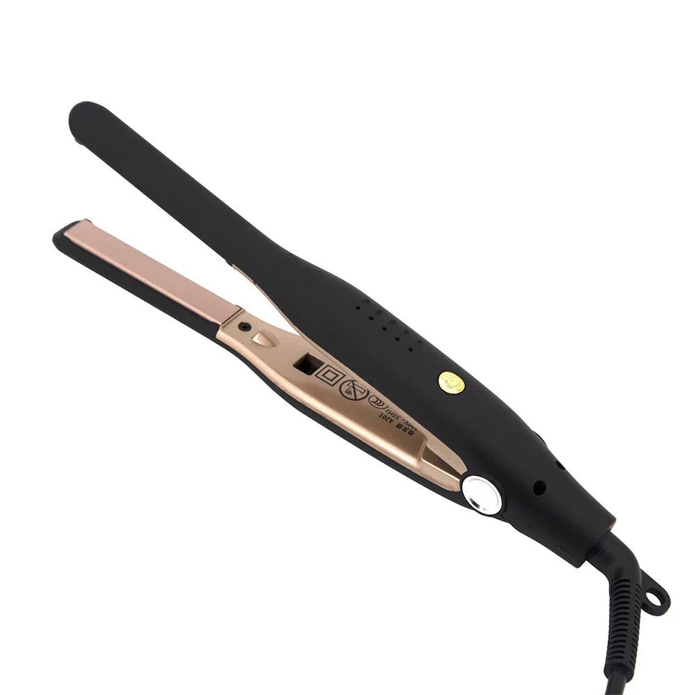 Hair Straightener Curler Professional Ceramic Coating Thinnest Plate Pencil Flat Irons For Short Hair Men's Beard Styler