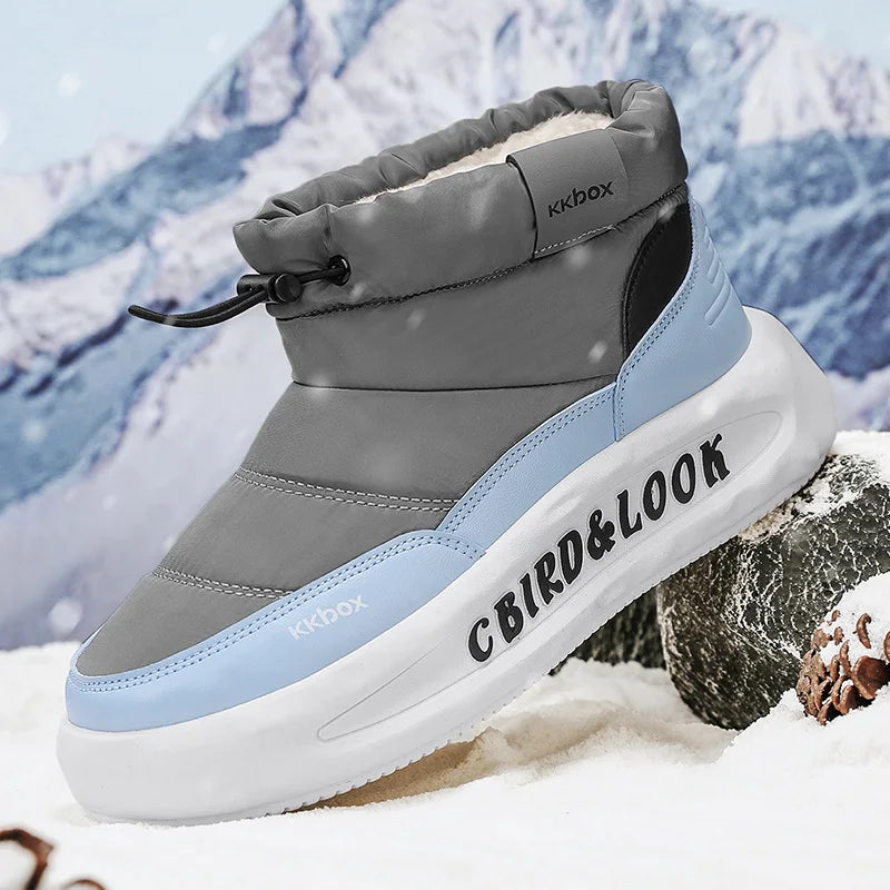 Men's Winter Velvet Ankle Boots, Warm Stylish Winter Shoes