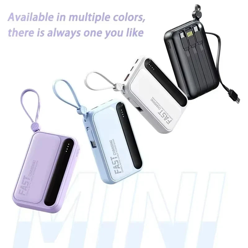 Lenovo 2026New 120W Super Fast Charging 500000mAh 4 In1 Cables Portable Powerbank Power Bank For Iphone Huawei Samsung