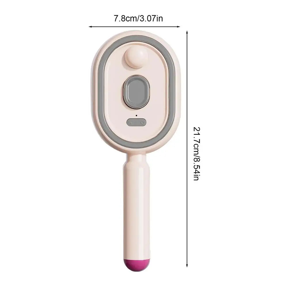 Steam Hair Straightener Brush Rechargeable Detangling Comb Built-in Oil Measuring Cup Professional Smoothing Steam Styling Brush