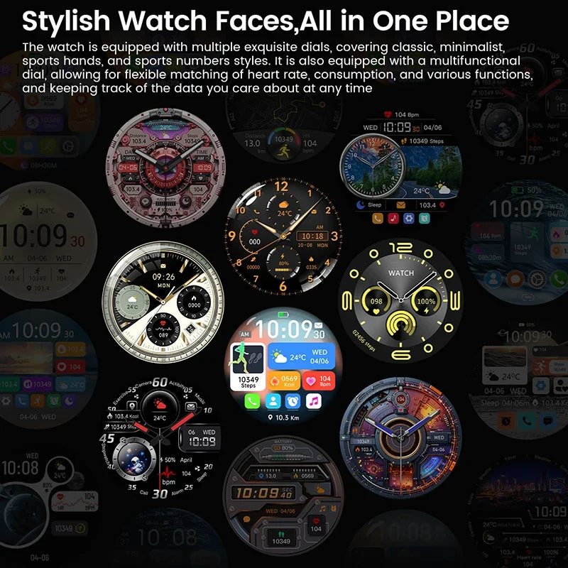 2026 New BOXUXING S5 Smart Watch Men HD AMOLED Screen GPS Motion trajectory HeartRate Bluetooth Call 1.52" SmartWatch IP68 Watch