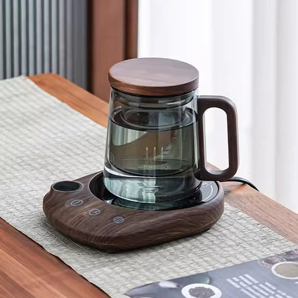 Electric Beverage Heating Plate 200W Smart Milk Tea Coffee Cup Mug Warmer for Desk 5 Temperatures with Timer Automatic Shut Off