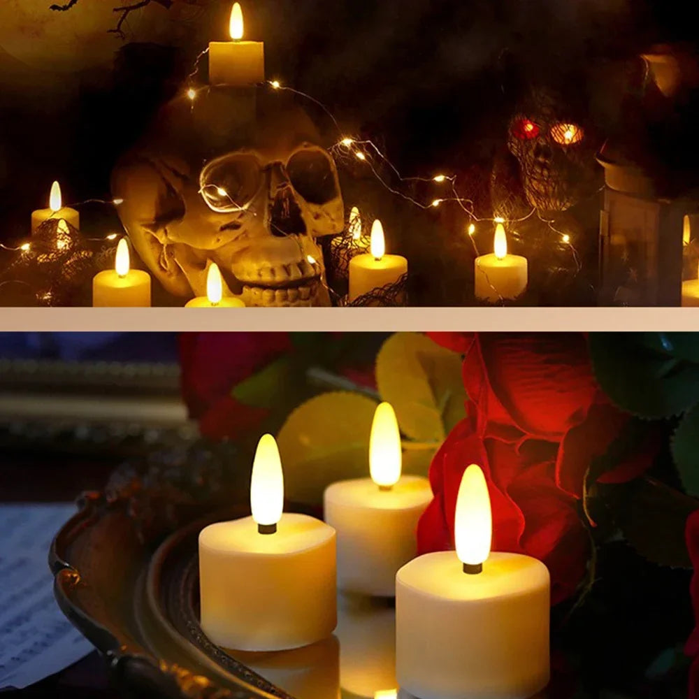 Rechargeable Flameless Candles ﻿Led Candle Electronic Warm Light Lamp With Timer Remote For Home Decor Wedding Candle Lights