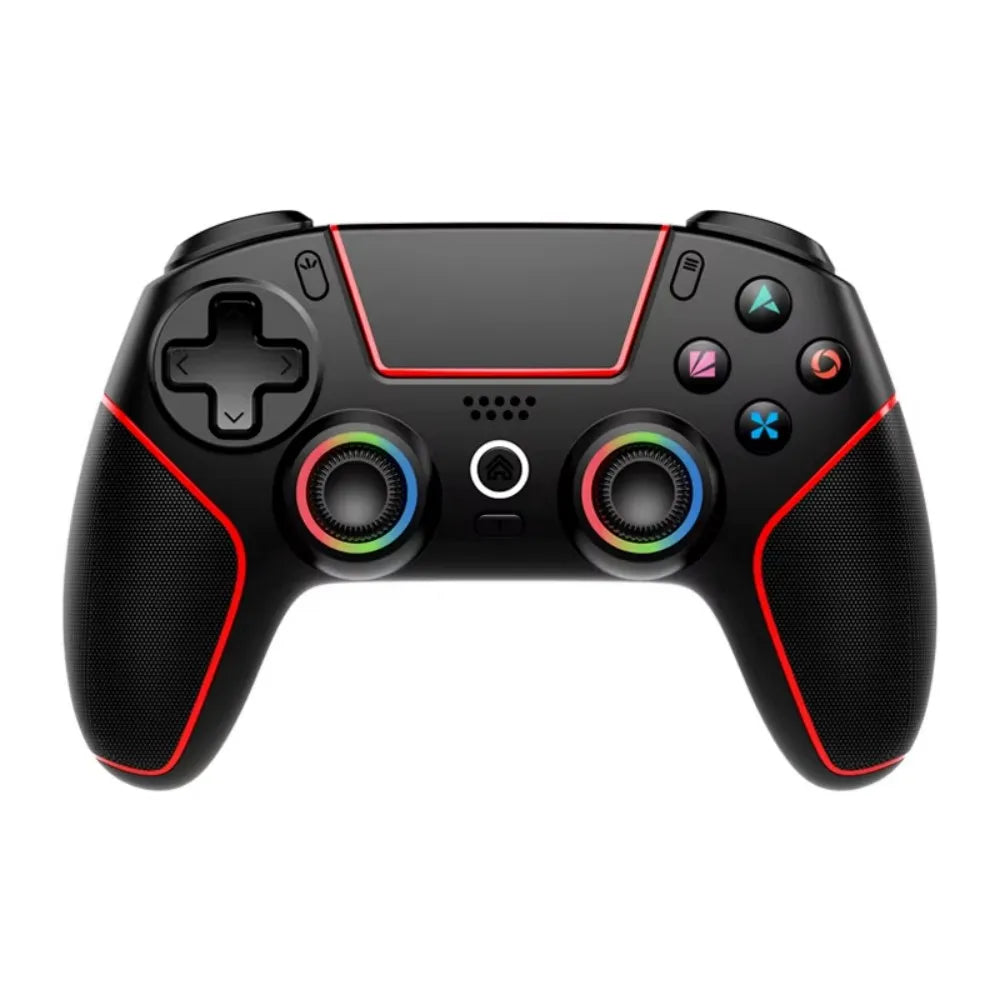 Rechargeable Wireless Gamepad for PS5/PC/Android/iOS with Hall Joystick,Turbo&Macro,RGB Lights,Dual Vibration Game Controller