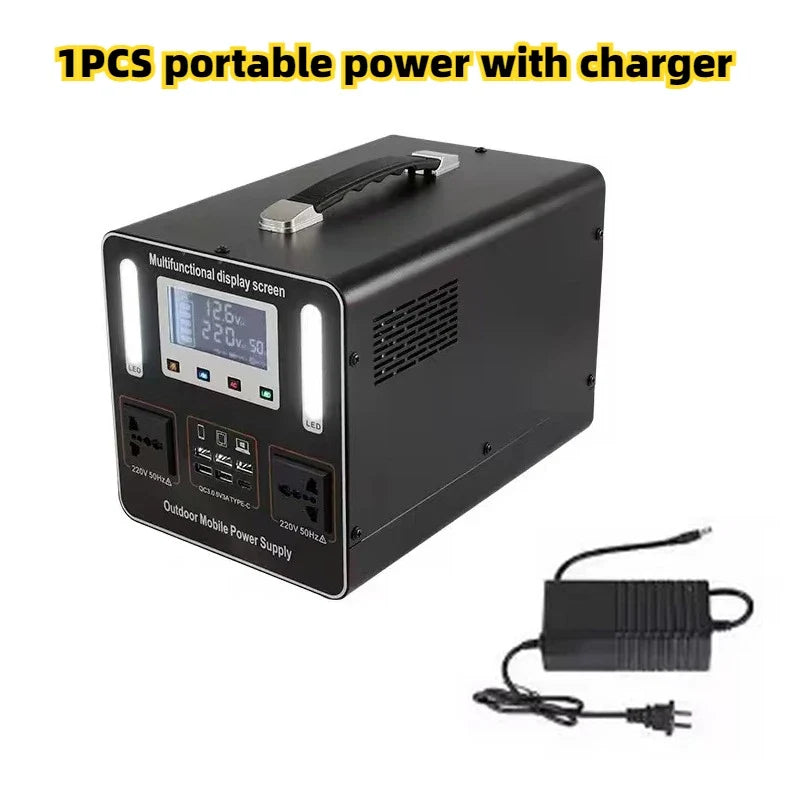 New 500W  Portable Power Station 220V 45Ah Solar Generator Emergency Backup Battery Power Supply for Home Outdoor Camping Stall
