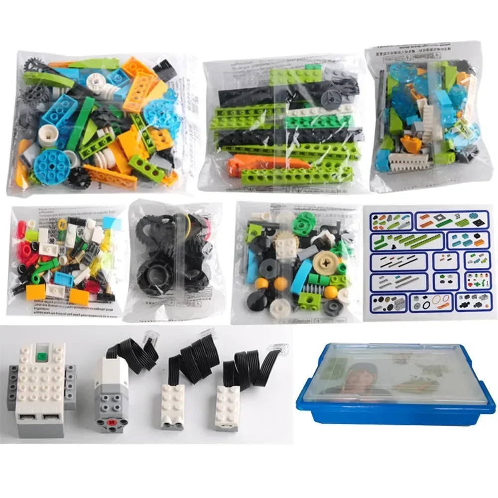 STEM Educational Building Blocks Kit 280pcs with Electronic Sensors for Programming Robots Fun Learning Activity for Kids