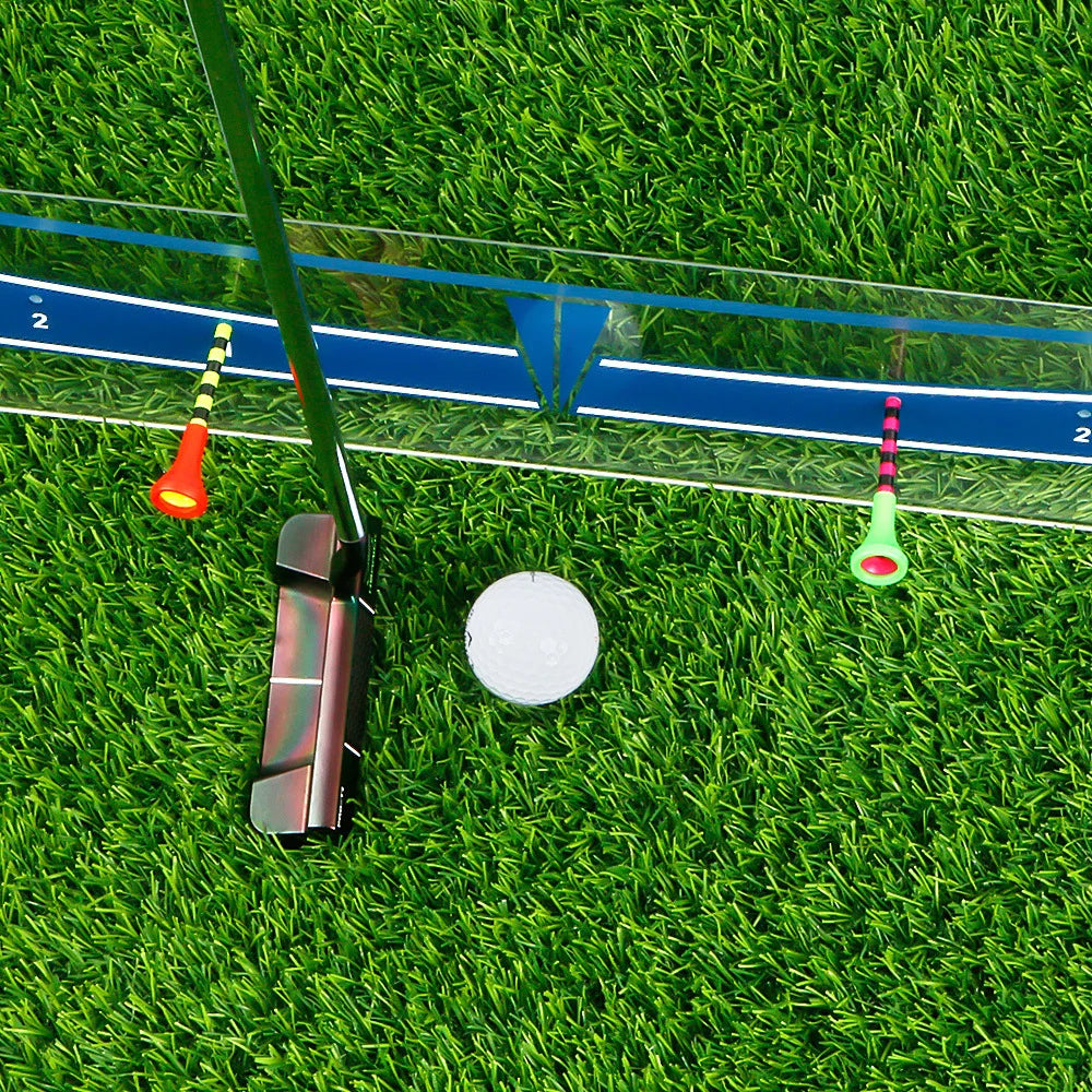 Golf Putting Track Rail Golf Training Aids Swing Practice Indoor/Outdoor Golf Putter Trainer Aid Golfer Balance Exercise
