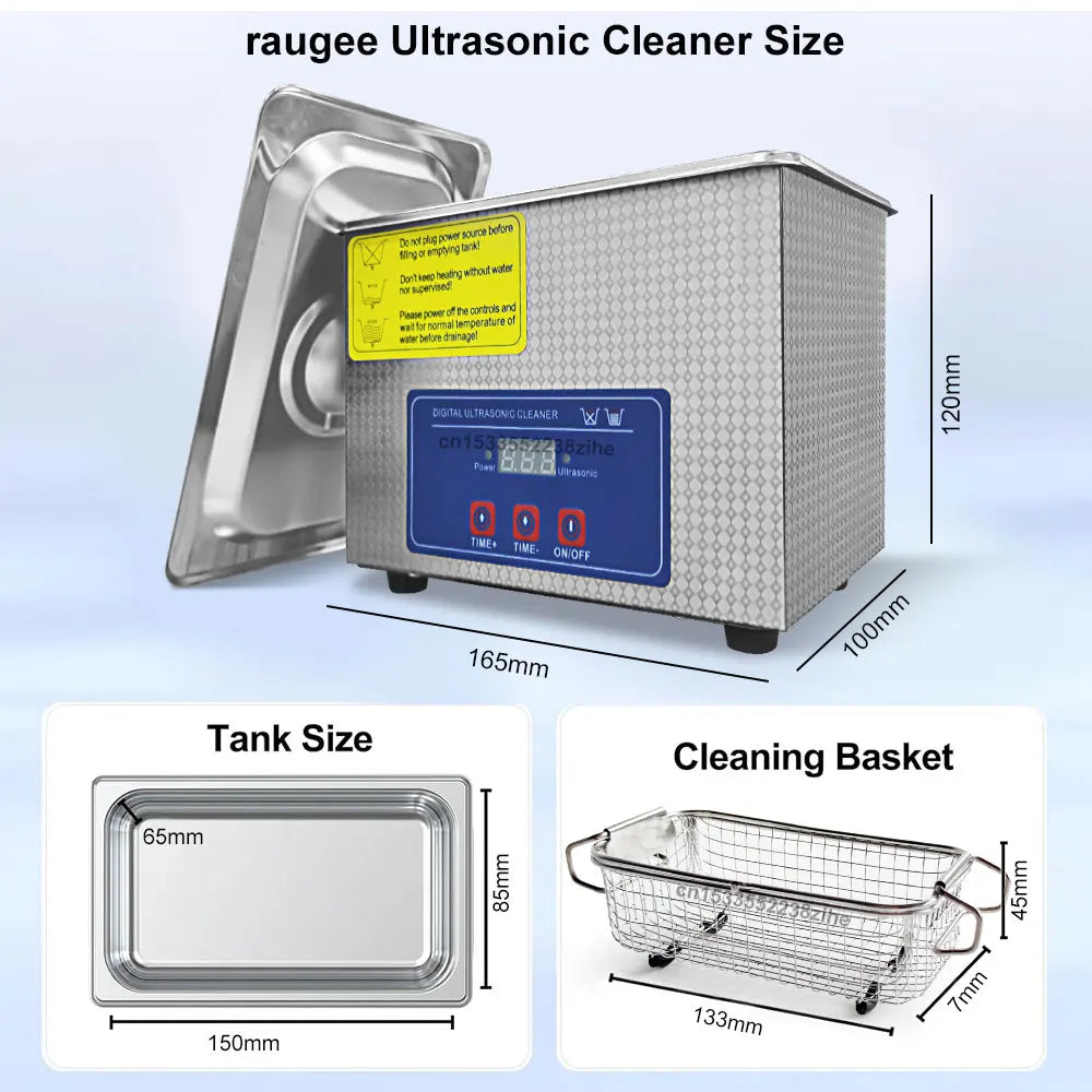 Ultrasonic Cleaner 800ml High Frequency Vibration Portable Mini Washing Machine for Jewelry Watches Glasses Ultrasonic Cleaner