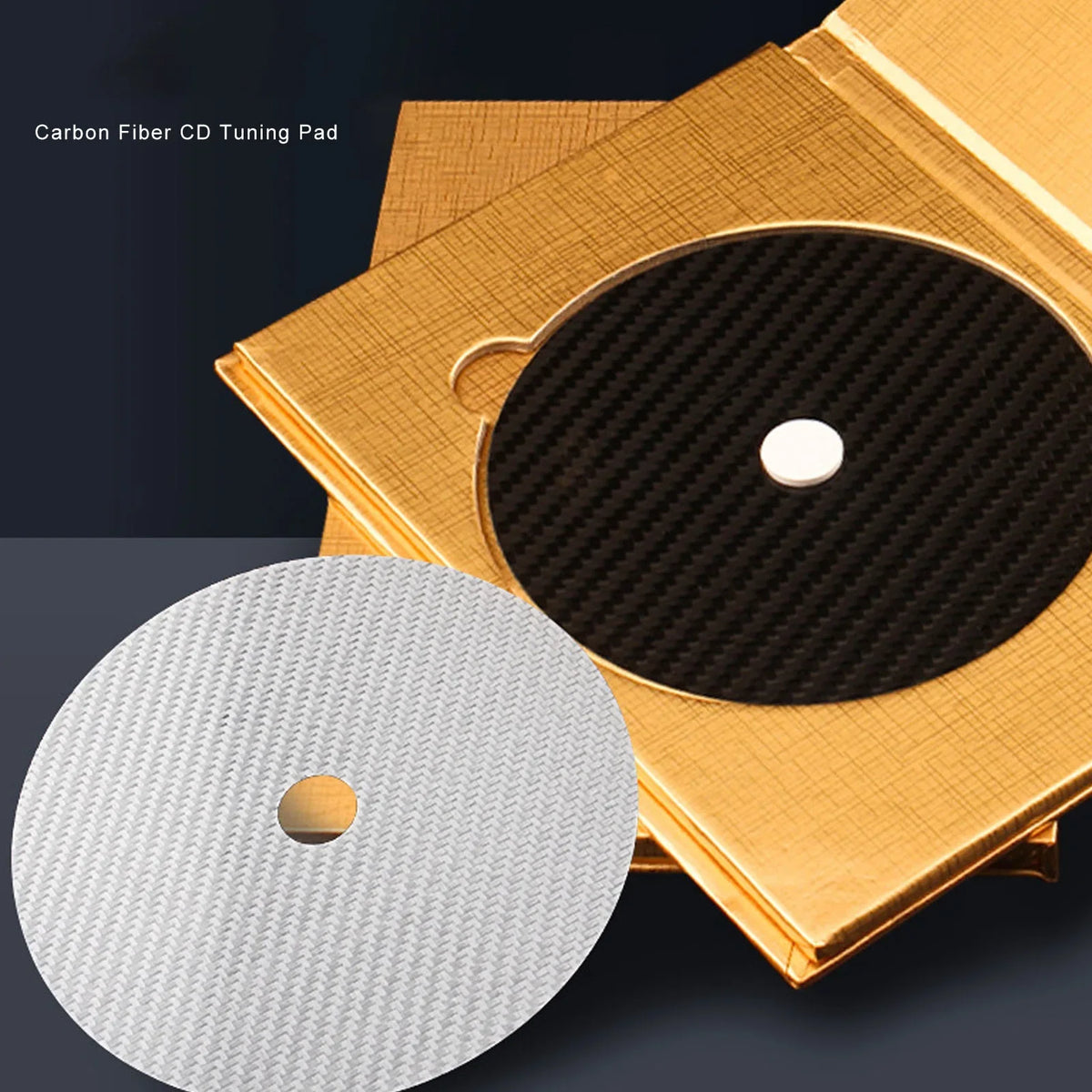 CD Tuning Mat CD Tuning Pad HIFI CD Tuning Mat Low Distortion Rate Carbon  CD Pad for CD Player Carbon  CD Tuning Pad