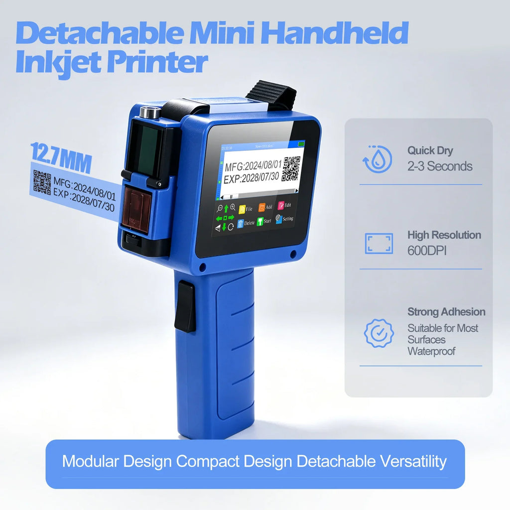 Mini Detachable Handheld Inkjet Printer MD16 Portable Compact Wireless Printing Device for Photos And Documents