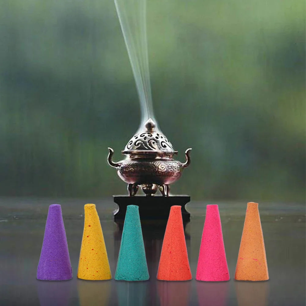 Mixed Natural Reflux Tower Incense Smoke Odor Remover Anxiety Relief Fragrance Incense Cone Meditation Relaxation Aromatherapy