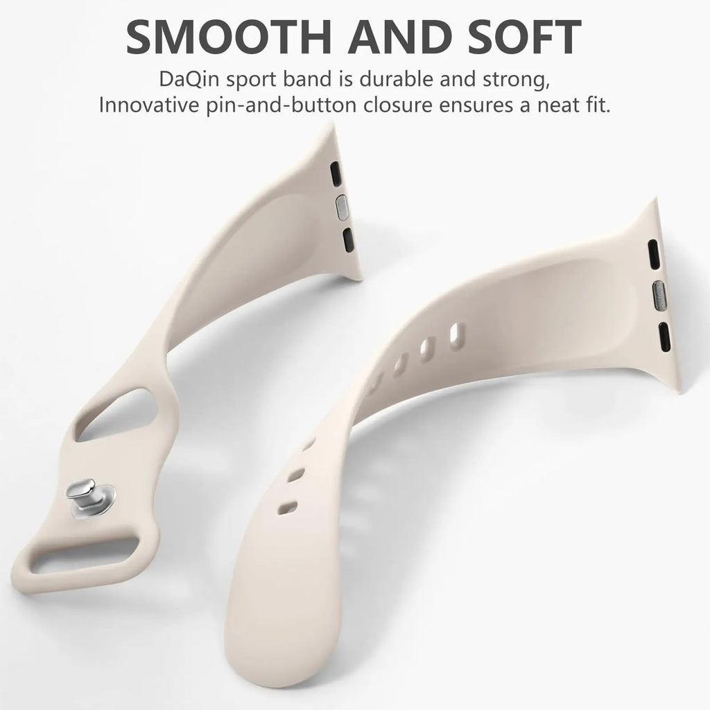 Silicone Strap For Apple Watch Bands 40mm 44mm 46mm 45mm 41mm 49mm 42 Correa Bracelet iWatch series ultra3 2 7 8 9 se 10 11 band