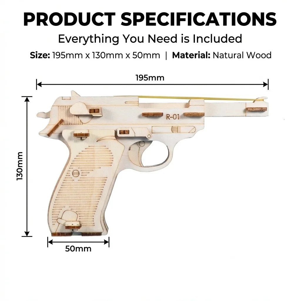 STEM DIY Rubber Band Gun Model Tech Production Invention Science Experiment Kit Puzzle Teaching Aids Material For Kids Students
