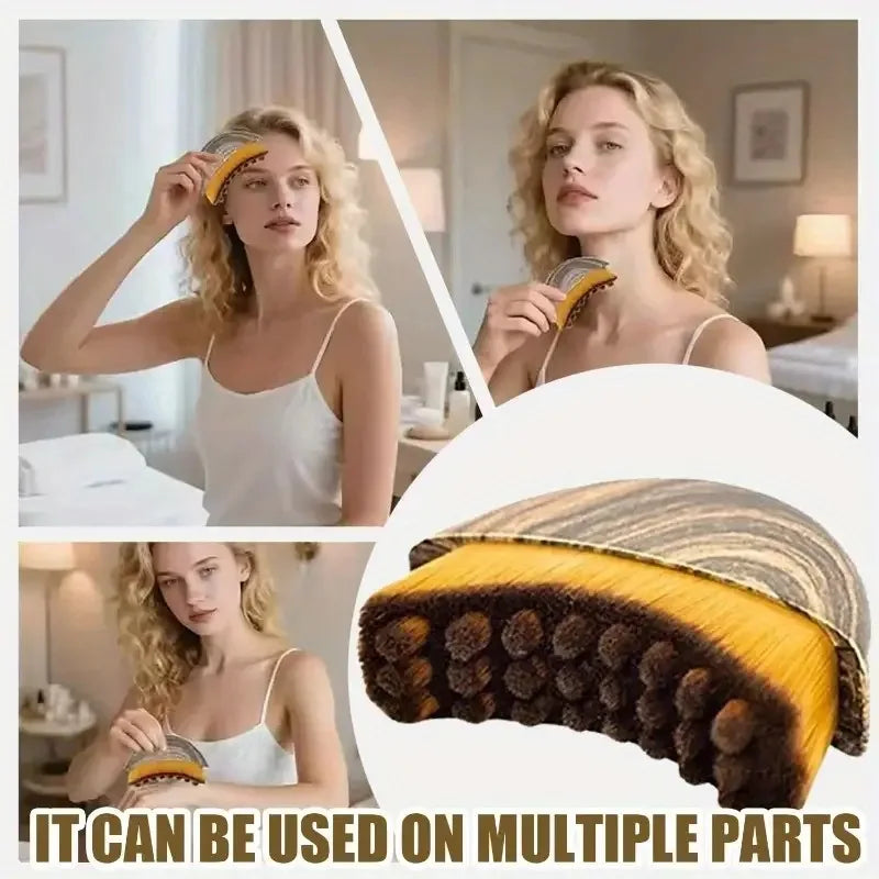 Lymphatic Contour Face Brush Chin&Jawline Dry Brushing Massager for Relieve Fatigue Chin Sculpture Ergonomically Designed