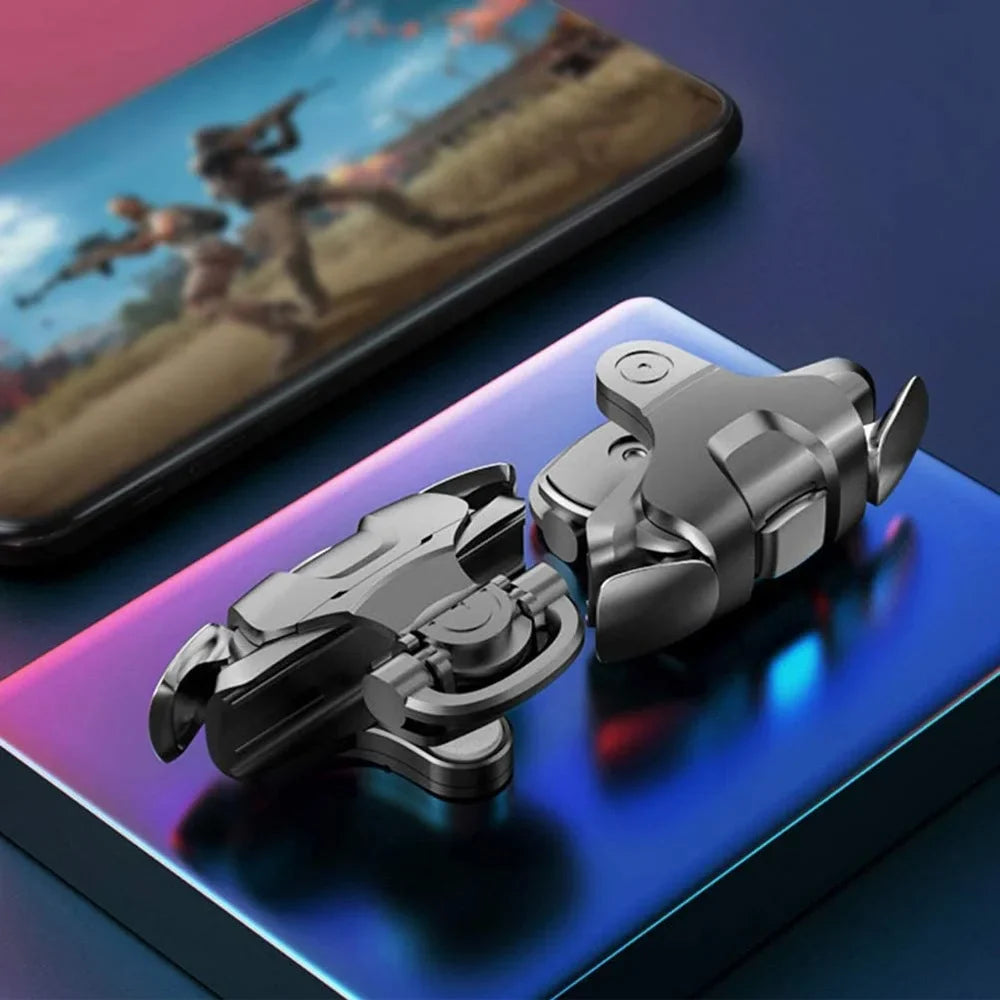 Mobile Game Controller Game Trigger for PUBG/Fortnite/Call of Duty,Shooter Sensitive Controller Joysticks Aim & Fire Trigger