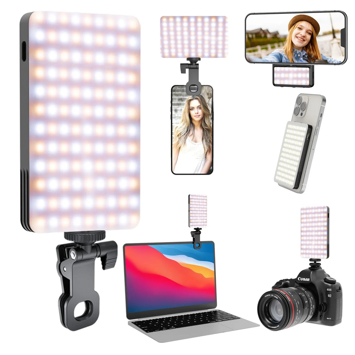New Model 160pcs High Brightness LED 10W Mini Photography Live Fill Light 3000mAh Battery 3 Light Modes CRI95 Selfie Light 
