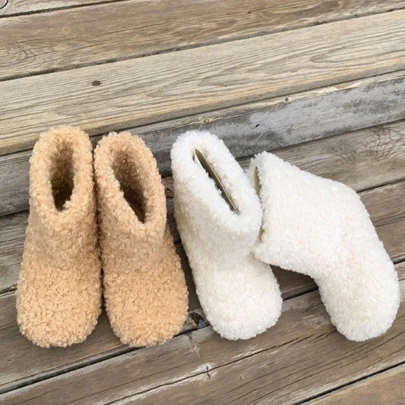 Girls Winter Thermal Boots – Furry Warm Ankle Boots