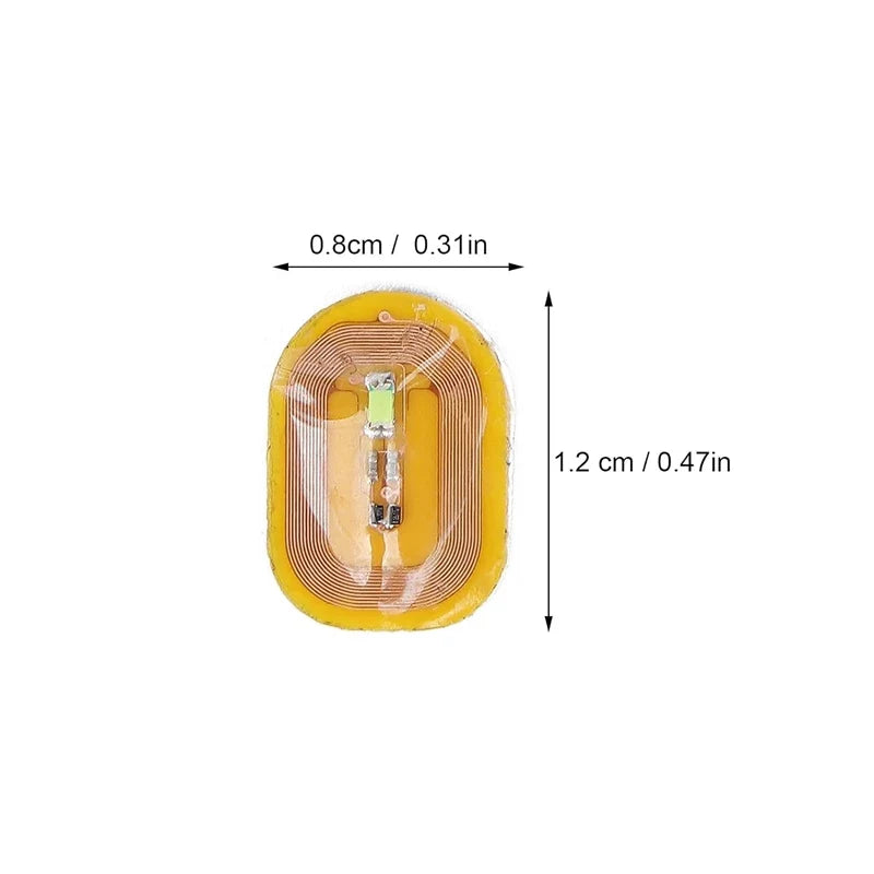 5pcs NFC Flash Nail Sticker LED Bare Chip Intelligent Luminous Nail Lamp Glow in the Dark Nail Stickers Enhancement Manicure