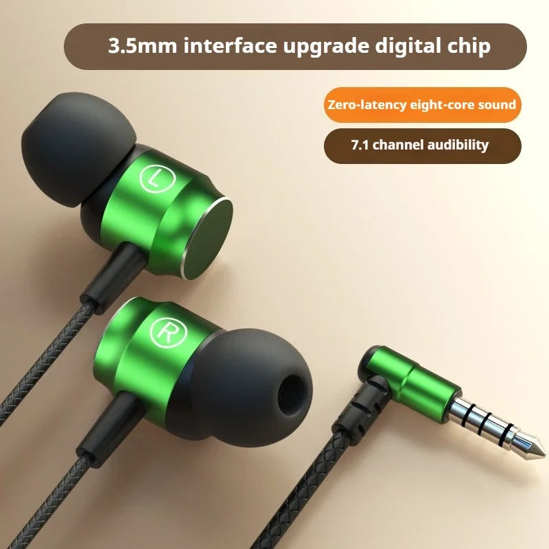 EARDECO 6D Stereo Headsets Metal Type C&3.5mm Wired Gamer Earphones Magnetic In-Ear Headphones For Samsung Handfree HD Call