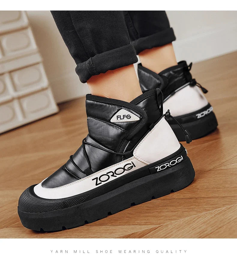 Mens Winter Ankle Boots – Warm Durable Outdoor Shoes
