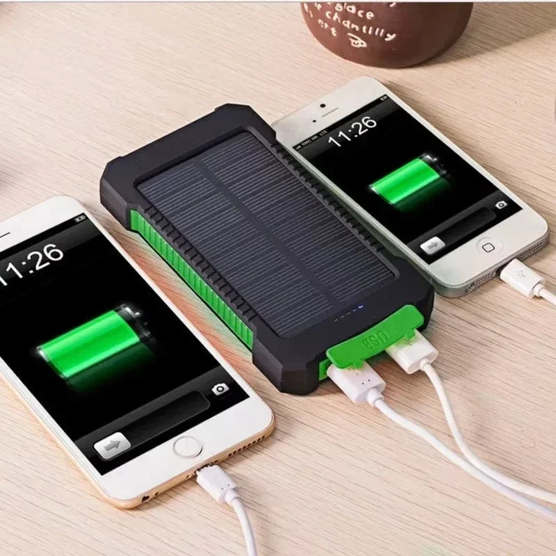 Lenovo Large‑Capacity 500000mAh Solar Power Bank Outdoor High‑Speed Charging Portable Charger for iPhone Samsung Huawei