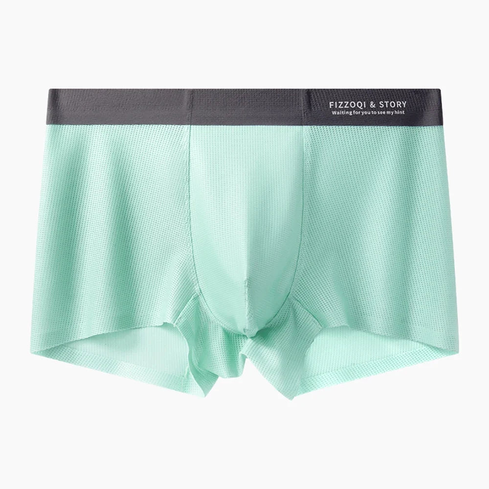 1/3PCS Ultra-thin Ice Silk Quick-dry Underwear Man Smooth Seamless Men's Panties Breathable Antibacterial 3D Silk Crotch Boxers