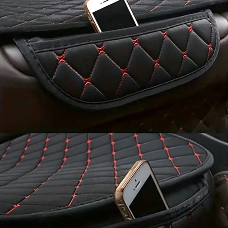Kcimo 3Pcs Cotton and linen Car Seat Cover Set Universal Car Seat Cover Cushion Car Seat Protector Interior Car Accessories
