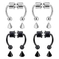 1/4Pcs Women Fake Piercing Nose Ring Hoop Septum Piercing Nose Clip Rock HipHoop Stainless Steel Magnet Fashion Body Jewelry