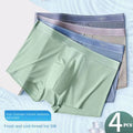 4Pcs Men's Underwear Ice Silk Mesh Boxer Shorts Sexy Panties Man Underpants Thin Male U Convex Lingerie Wholesale Lots L-6XL