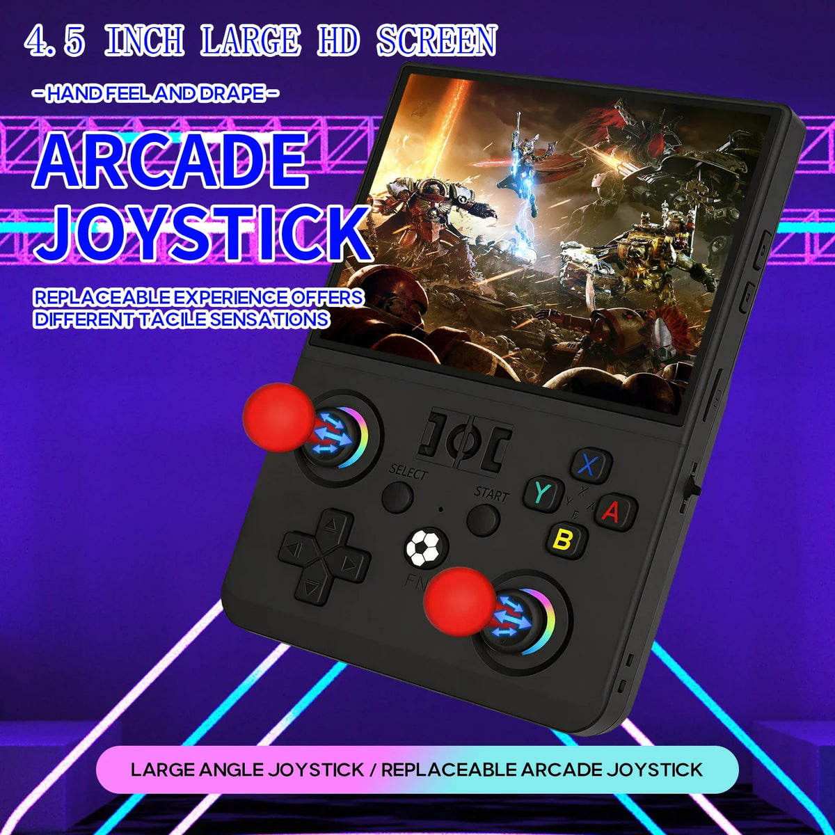 MAXⅡ 2026 Newest  4.5 Inch Retro Handheld Game Console 1024x768 IPS HD Screen Portable Open Source Linux System with 2*Joys