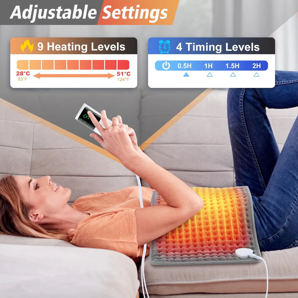 Electric Heating Pad Thermal Mat for Neck and Back Muscle Relaxation Household Warm Abdomen Winter Heated Blanket Office