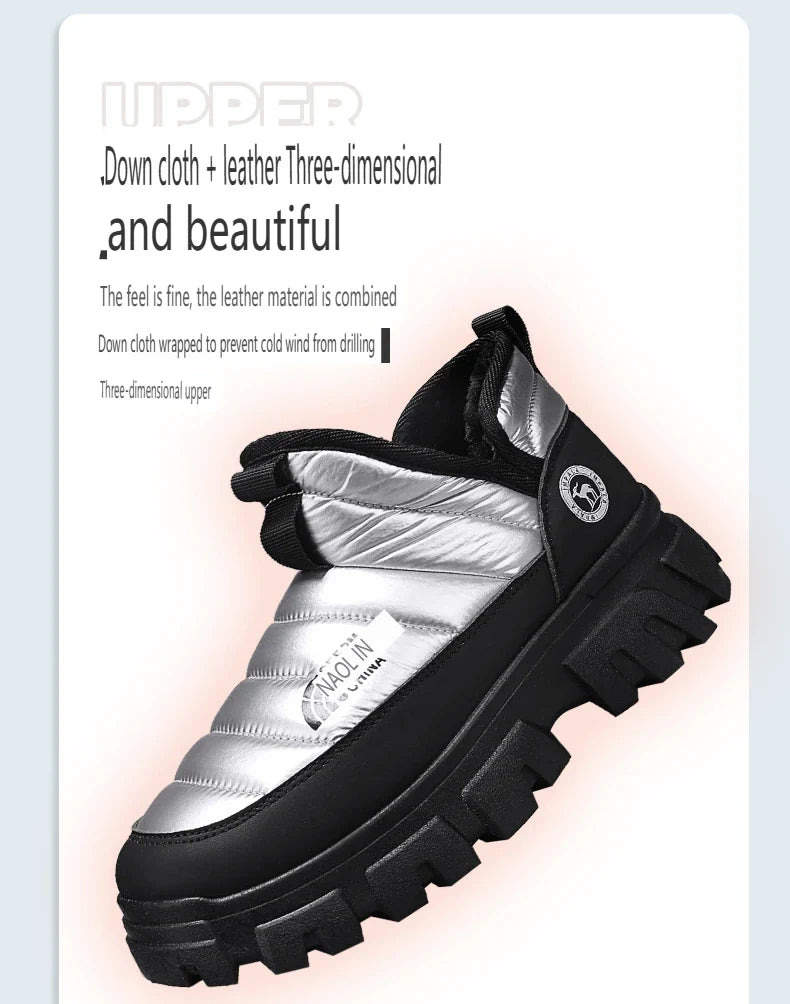 Men's Insulated Winter Snow Boots – Warm Cotton, Anti-Slip
