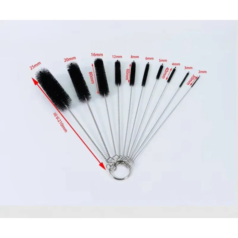 Drinking Straw Cleaning Brush Kit Reusable Tube Pipe Cleaner Nylon Stainless Steel Long Cleaning Brushes for Baby Cup Bottles