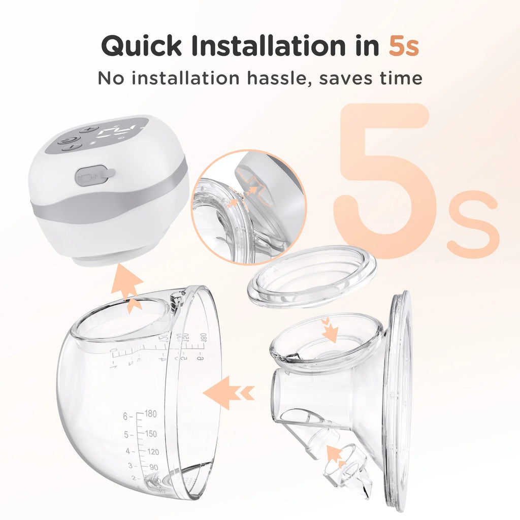 Electric Breast Pumps, 12 Levels & 3 Modes Wearable Breastpump Hands Free BPA Free LCD Display, Painless Wireless Breastfeeding