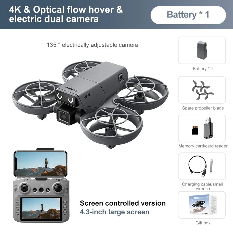 Lenovo D36 Drone 4K HD 8k Triple Camera FPV Brushless Motor Obstacle Avoidance Foldable RC Quadcopter Professional Aerial