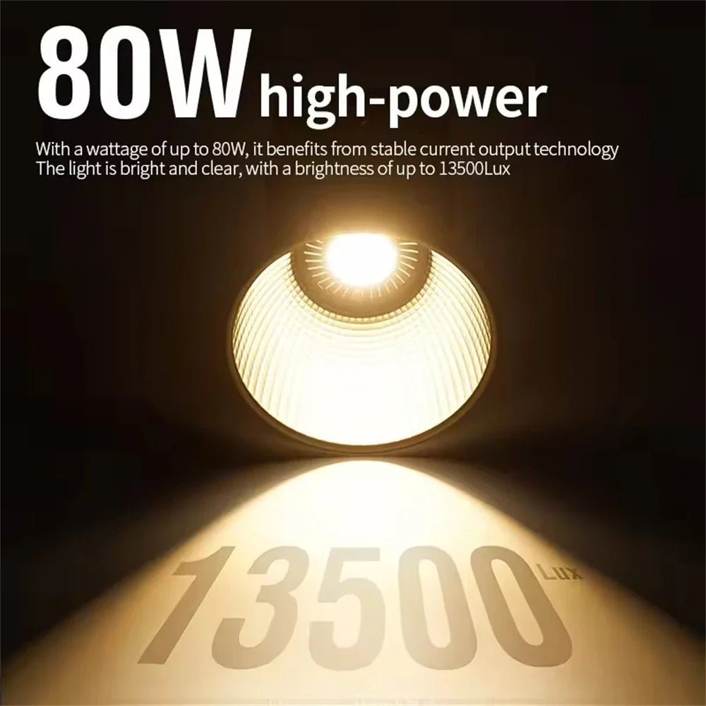Roreta ZU80 Photo Studio Light COB Bi-Color 2500-8500K CRI≥95 TLCI≥97 With Diffuser LED Video Lights Fill Lighting