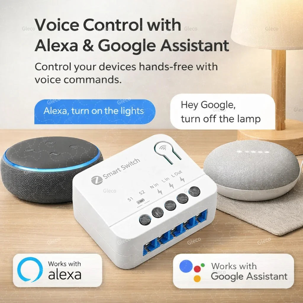 Zigbee Smart Switch Module Mini 10A/16A Optional 1/2 3Channel Smart Home Relay Automation Breaker For Tuya Z2M Alexa Google Home