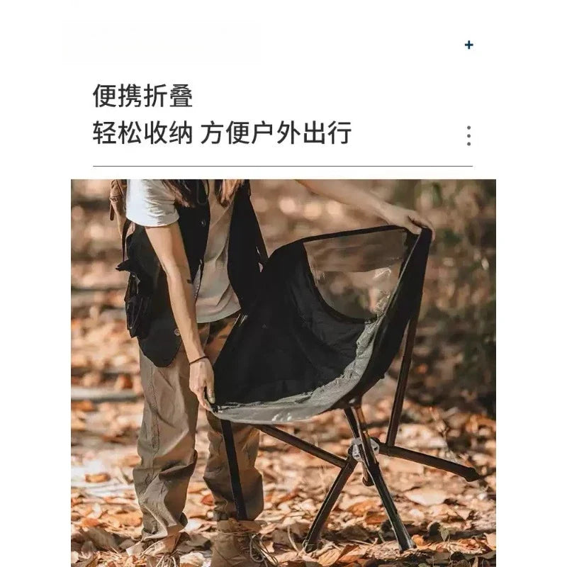 Outdoor High Back Rotating Installation-Free Folding Umbrella Chair Lightweight Aluminum Alloy Fishing  Chair with Pillow