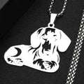 Dachshund Dog Chain For Women Men Stainless Steel Silver Color Lovely Animal Family Pet Fashion Necklace Jewelry Accessory